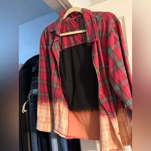 Buckle Red Plaid Button Down Shirt